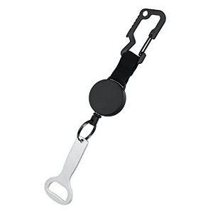 Maplefield Retractable Bottle Opener with Carabiner Clip - Portable Cooler Bottle Opener Camping Accessories - Hand Strap Opener - 1 of 4