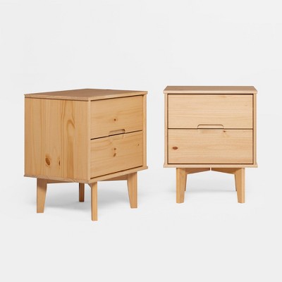 Mid-Century Modern Wood Nightstand - Saracina Home