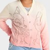 Girls' Disney Bambi and Thumper Button-Up Sweater - Pink/Yellow - 2 of 4
