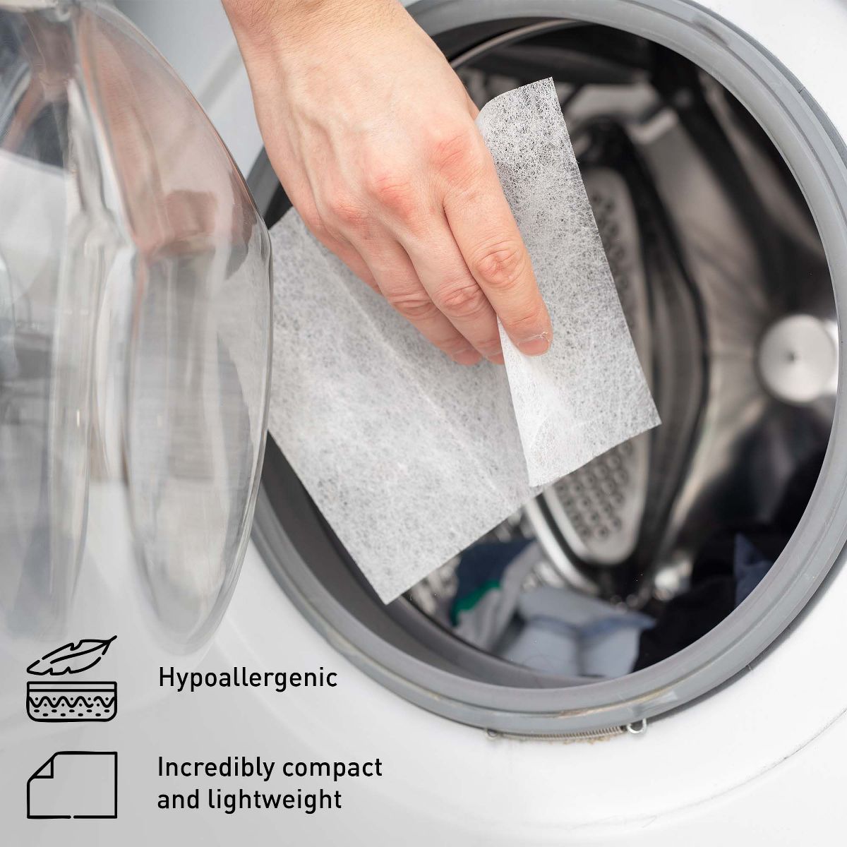 Travel Laundry Essentials Set: Garment Steamer, Mini Iron, Eco-Friendly Laundry Sheets, and Wool Dryer Balls - thumbnail 4