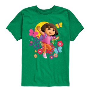 Boys' - Dora the Explorer - Flowers And Butterflies Short Sleeve Graphic T-Shirt - 1 of 3