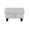 AndMakers 28.5 in. W Flannel Polyester Blend Rectangle Ottoman with Storage - 2 of 4