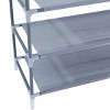 SEVOBAL 5-Tier Durable Stable Sturdy Space Saving Tower Non-Woven Fabric Shoe Shelf for Closet Garage Corridor Entryway, Silver, 37.8"*3.94"*3.15" - 4 of 4
