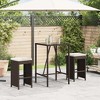 vidaXL Garden Bar Stool Set of 2 Brown,Cream white - 3 of 4