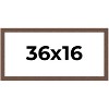 PosterPalooza | 36x16 Wide Barnwood Picture Frame, UV Acrylic, 6 Finishes - Grey, Brown, White, and Black - 2 of 4