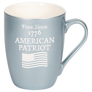 100 North United States of America 10 Ounce Frosted Blue Metallic Finish, Comfortably Fits Your Hands, New Bone China Coffee Tea Cup Mug, Free Since - 1 of 1