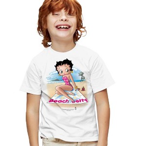 Boys' Short Sleeve Betty Boop Beach Betty T-Shirt - 1 of 4