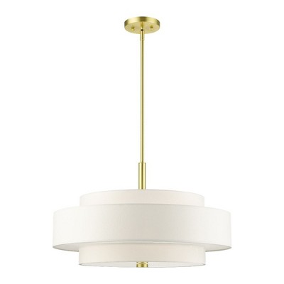 Livex Lighting Meridian 5 - Light Chandelier in  Satin Brass