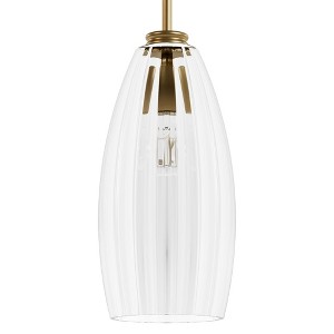 Hunter 7" Rossmoor Pendant Ceiling Light Luxe Gold Finish - Vintage Inspired Design for Indoor Spaces - 1 of 4