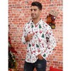 WhizMax Men's Christmas Hawaiian Shirts Button Down Ugly X-Mas Christmas Vacation Long Sleeve Shirts - 2 of 4