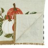 Saro Lifestyle Embroidered Pumpkins Design Plaid Table Runner, Black, 16" x 70" - 2 of 3