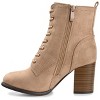 Journee Womens Baylor Lace Up Stacked Heel Booties - 2 of 4