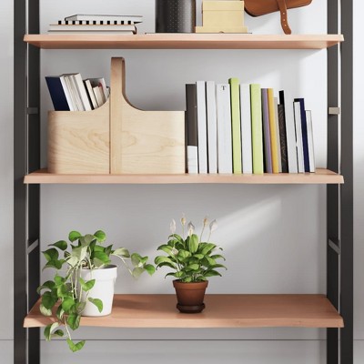 vidaXL Wall Shelf Light Brown 39.4 in.x19.7 in.x0.8 in. Treated Solid Wood Oak