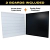 Excello Global Products Swinging Changeable Message Sign: 36" x 48" Sign , 792 Double Sided Letters/Storage Box. Black Board/Letter Board (Black Legs) - 4 of 4