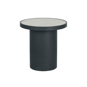 TOV Furniture Nautilus Mirrored Side Table in Antique Silver - 1 of 4