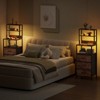 Furnulem Night Stand, Tall Nightstand with 4-Tier Shelves and 3 Fabric Drawers - 2 of 4
