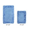 Shaggy Border Collection 2-Piece Bath Rug Set 100% Cotton Tufted Weave Ruffle Border Pattern Bathroom Rug for Machine Washable Bathmat - 2 of 4