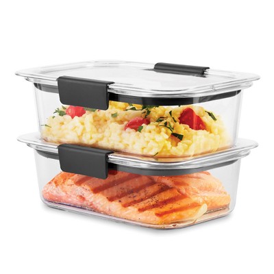 Rubbermaid 3.2 cup 2pk Brillance Food Storage Container: Clear Plastic, Microwave & Freezer Safe, Dishwasher Top-Rack Safe, 4 of 5