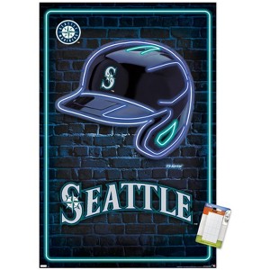 Trends International MLB Seattle Mariners - Neon Helmet 23 Unframed Wall Poster Prints - 1 of 4