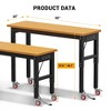 60" Heavy Duty Adjustable Height Workbench, 2200 LBS Capacity Solid Wood Work Table, for Garage, Workshop, and DIY Projects - 4 of 4