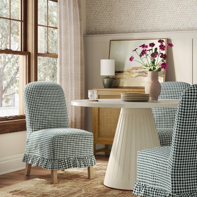 Replacement Ruffled Slipcover Only for Rounded Back Dining Chair - Threshold™