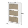 Okak Modern Freestanding Shoe Cabinet with 3 Flip Drawers,Rattan Shoe Organizer,Hidden Shoe Rack Cabinet for Entryway,Hallway,Living Room - 3 of 4