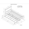 RISOKEYS Twin Size Platform Bed,Solid Wood Platform Bed Frame with Headboard and Slats Support,for Living Room, Bedroom, No Box Spring Needed - 3 of 4