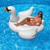 Swimline 75" Water Sports Inflatable Giant Swan 1-Person Swimming Pool Ride-On Float Toy - White/Black - 3 of 4