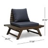 Outdoor Patio Chairs,Wooden Patio Armless Chairs With Cushion Seat,Outdoor Patio Furniture,Armless Chairs For Patio,Garden-Cuddlewood - 4 of 4