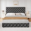 Full Size Bed Frame with 4 Storage Drawers and Headboard, Linen Upholstered Platform Bed Frame - 4 of 4