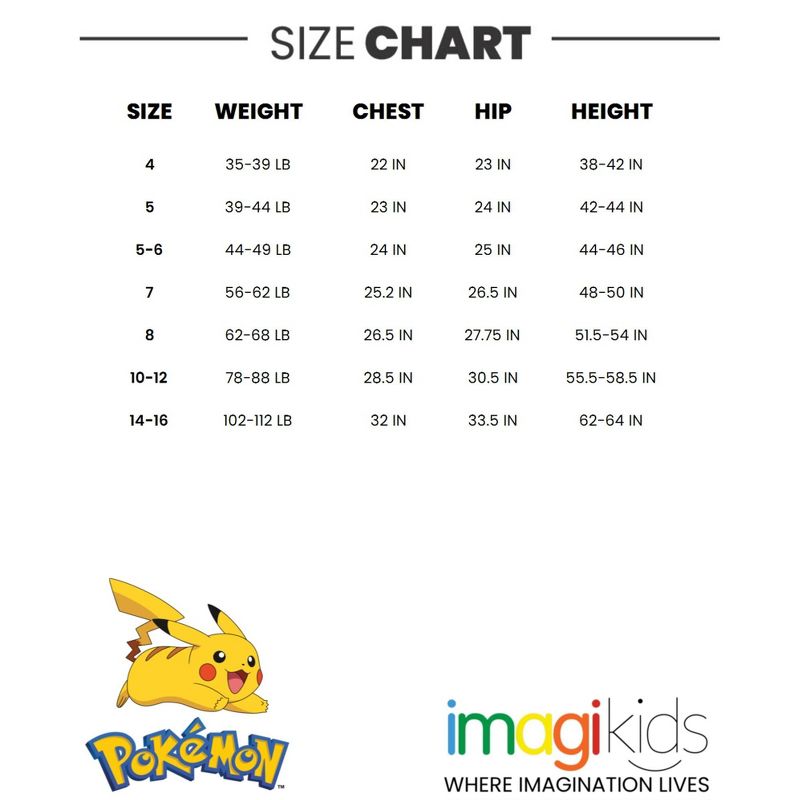 Pokemon Pikachu Rash Guard Swim Shirt Little Kid to Big Kid, 4 of 6