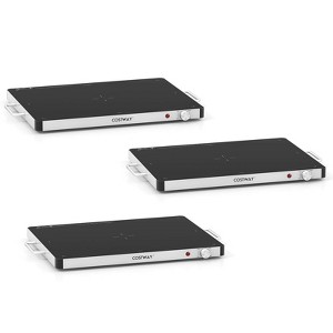 Costway 1/2/3/4 PCS Electric Warming Tray Tempered Glass Food Warmer with Adjustable Temperature - 1 of 4