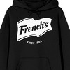 French's Logo Adult Black Long Sleeve Hooded Sweatshirt - 2 of 3