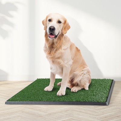 Large Washable Artificial Grass Dog Potty Pad with Tray