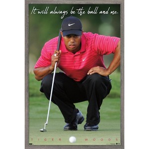 Trends International Tiger Woods - The Ball & Me Framed Wall Poster Prints - 1 of 4