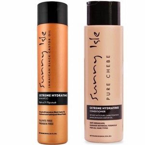 Sunny Isle Jamaican Black Castor Oil Extreme Hydrating Shampoo & Pure Chebe Extreme Hydrating Conditioner (12oz) Duo Set - 1 of 4