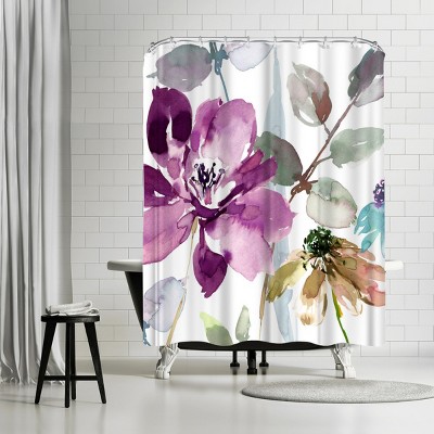 Americanflat Floral Flurish by Harrison Ripley 71" x 74" Shower Curtain