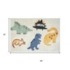 HomeRoots 3' X 4' Ivory Blue And Yellow Dinosaurs Youthful Washable Area Rug - 3 of 4