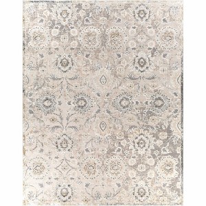 Hauteloom Moelfre Neutral Damask Area Rug - 1 of 4