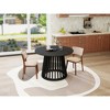 Round Coffee Table Set of 2 with Grille Molding, Modern Storage Tables for Bedroom and Living Room - 2 of 4