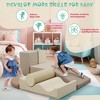 Whisen 7-Piece Kids Tongue-Shaped Soft Foam Crawling and Climbing Toy Set & Soft Play Equipment, Suitable as a Gift, Indoor or Outdoor Use - Brown - 4 of 4