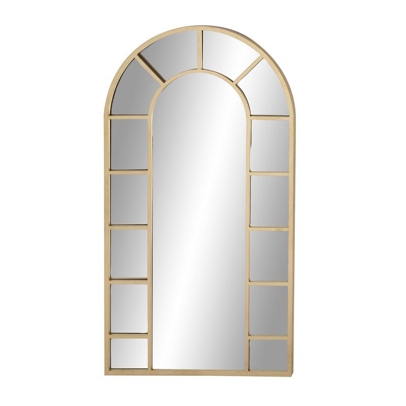 Metal Window Inspired Wall Mirror with Arched Top - Olivia & May, 1 of 19