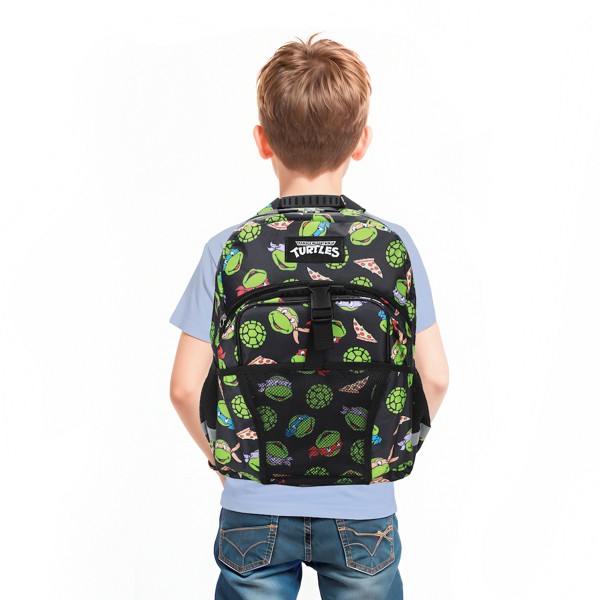 Set de 2 piezas de mochila y lonchera de 16 pulgadas para niños de TMNT Classic Retro Cartoon 7