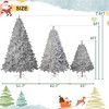 SKRAN 4FT Silver Artificial Christmas Tree, Hinged Full Tree with Metal Stand 400 Branch Tips, Holiday Decoration Tree for Indoor and Outdoor - 3 of 4