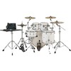 DW DWe Wireless Acoustic-Electronic Convertible 5-Piece Drum Set Bundle With 22" Bass Drum, Cymbals and Hardware Finish Ply White Marine Pearl - 3 of 4