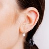 EVERLY JEWELRY |  Sterling Silver 3-1/5 CT DEW Created Moissanite-White LeverBack Earrings - 4 of 4
