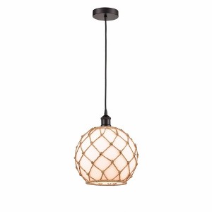 Farmhouse Rope - 1 Light Mini Pendant In Industrial Style-12.75 Inches Tall and 10 Inches Wide - 1 of 1