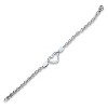 ELYA Women's Polished Heart Cut-Out Charm Stainless Steel Bracelet - 4 of 4