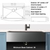 33x22 Inch Farmhouse Workstation Gunmetal Black All In One Kitchen Sink 18 Gauge Stainless Steel Single Bowl Sink With Faucet - 4 of 4