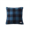 20"x20" Oversize Cabin Plaid Square Throw Pillow with 50"x60" Cabin Plaid Throw Blanket Set Blue/Black - Eddie Bauer - 2 of 4